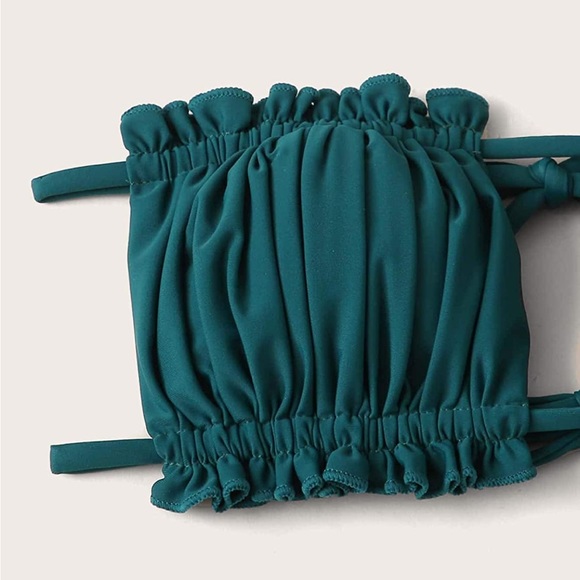 Ruched Bandeau Bikini NWOT - Picture 3 of 5